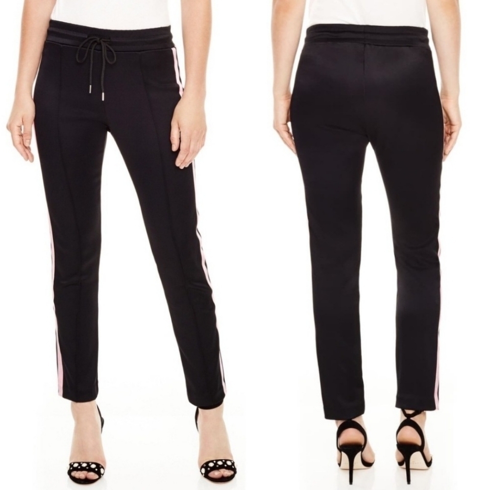 Sandro Small Black Side Stripe Drawstring Track Pants